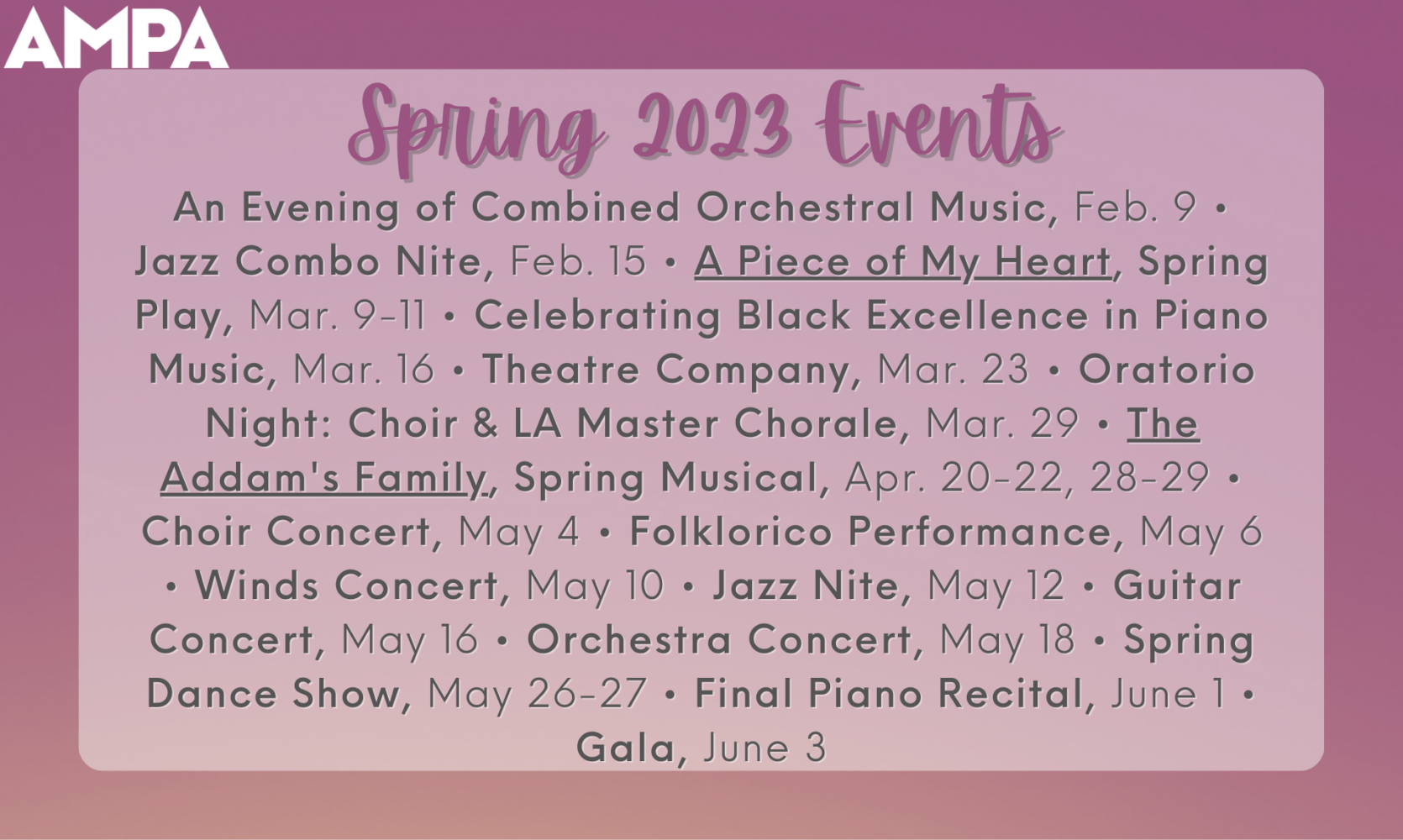 Spring 2023 Events